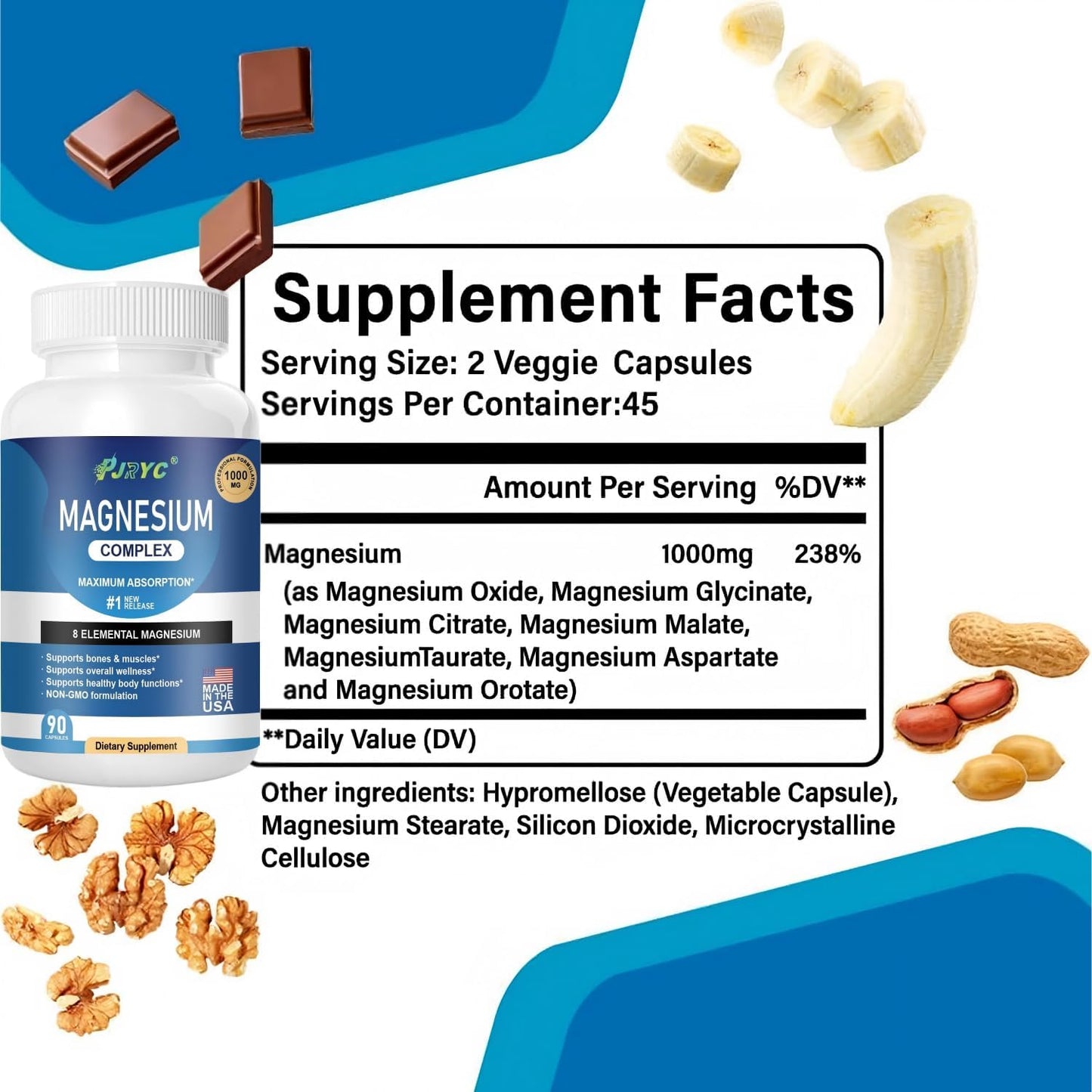 Magnesium Complex Supplement - 1000Mg